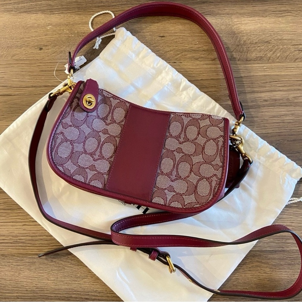 Coach Burgundy Swinger Bag